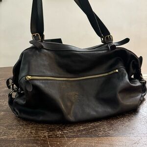 Genuine leather shoulder bag